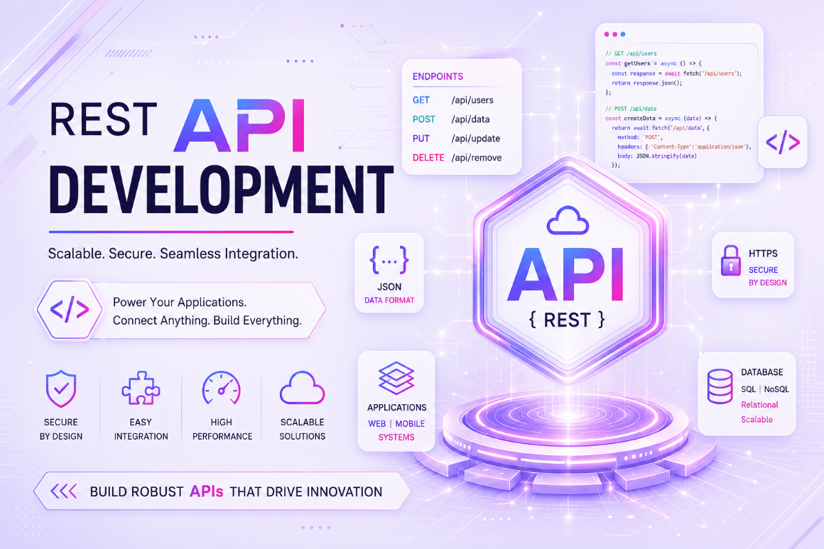 REST API development services connecting websites, mobile applications, databases, and business systems by A.I Digital Profile